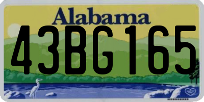 AL license plate 43BG165