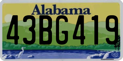 AL license plate 43BG419