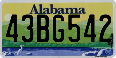 AL license plate 43BG542