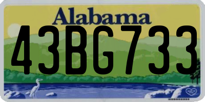 AL license plate 43BG733