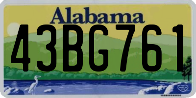 AL license plate 43BG761