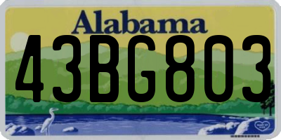 AL license plate 43BG803