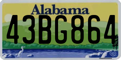AL license plate 43BG864