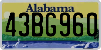 AL license plate 43BG960