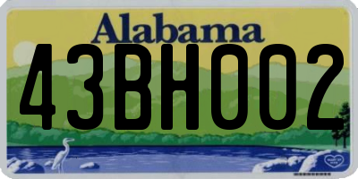 AL license plate 43BH002