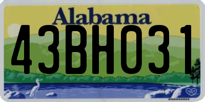 AL license plate 43BH031
