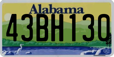 AL license plate 43BH130