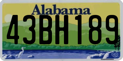 AL license plate 43BH189