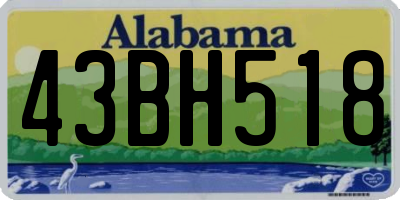 AL license plate 43BH518