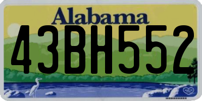 AL license plate 43BH552