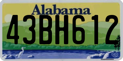 AL license plate 43BH612