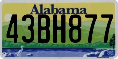 AL license plate 43BH877