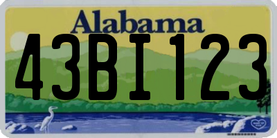 AL license plate 43BI123
