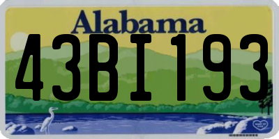 AL license plate 43BI193
