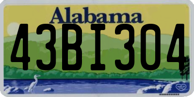 AL license plate 43BI304
