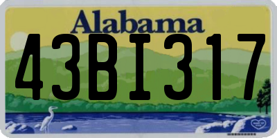 AL license plate 43BI317
