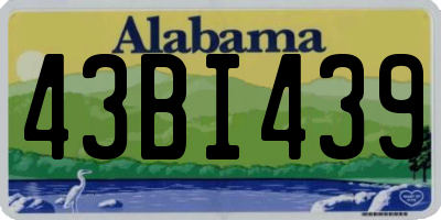 AL license plate 43BI439
