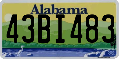 AL license plate 43BI483