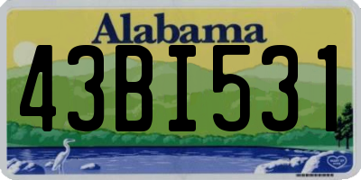 AL license plate 43BI531
