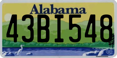 AL license plate 43BI548