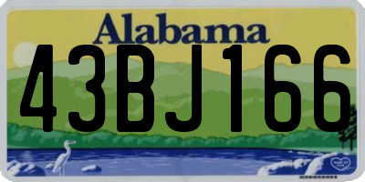 AL license plate 43BJ166
