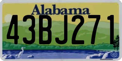 AL license plate 43BJ271