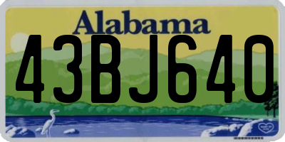 AL license plate 43BJ640