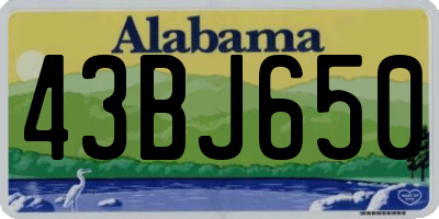 AL license plate 43BJ650