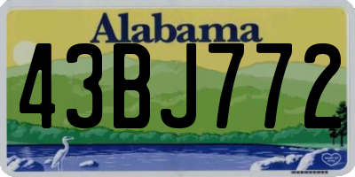 AL license plate 43BJ772