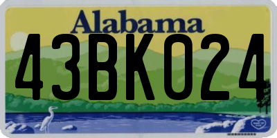 AL license plate 43BK024