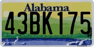 AL license plate 43BK175