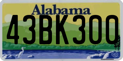 AL license plate 43BK300