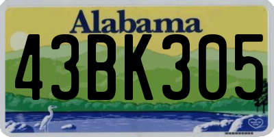 AL license plate 43BK305