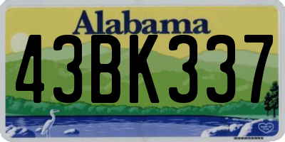 AL license plate 43BK337