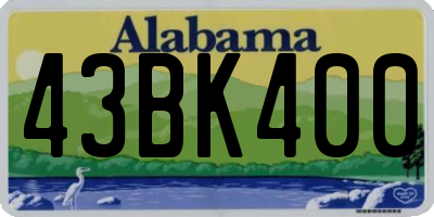AL license plate 43BK400