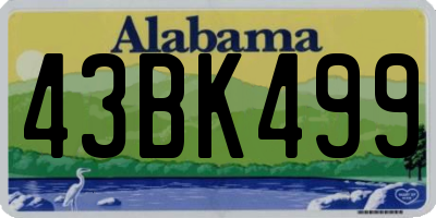 AL license plate 43BK499