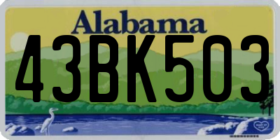 AL license plate 43BK503