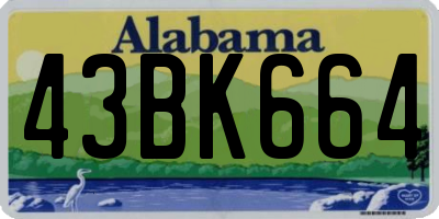 AL license plate 43BK664