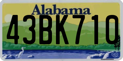 AL license plate 43BK710