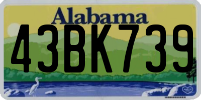 AL license plate 43BK739
