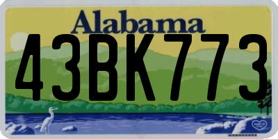 AL license plate 43BK773