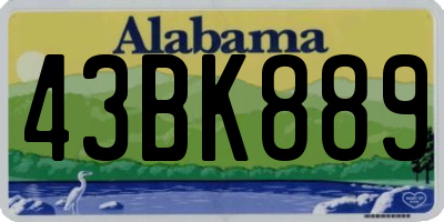 AL license plate 43BK889