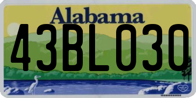 AL license plate 43BL030