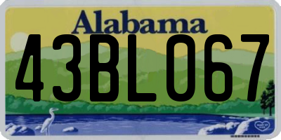 AL license plate 43BL067