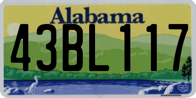 AL license plate 43BL117