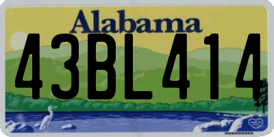 AL license plate 43BL414