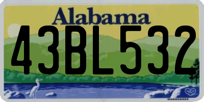 AL license plate 43BL532