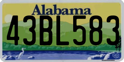 AL license plate 43BL583
