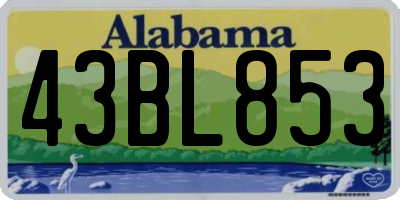 AL license plate 43BL853