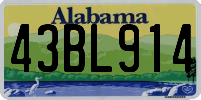 AL license plate 43BL914